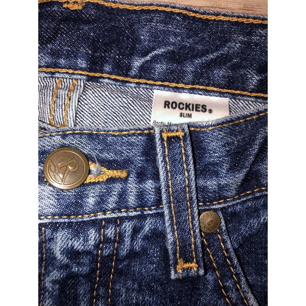 Vintage Rocky‎ Mountain Rockies Jeans Women's 4 Blue Slim Ankle Crop 28x26" - Picture 5 of 11